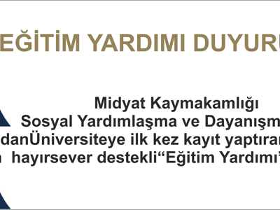 Eğitim Yardımı Duyurusu