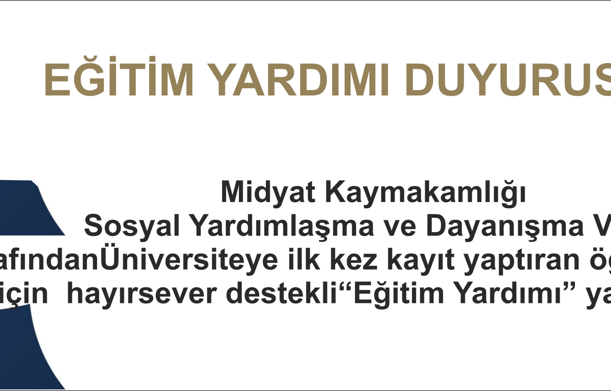 Eğitim Yardımı Duyurusu