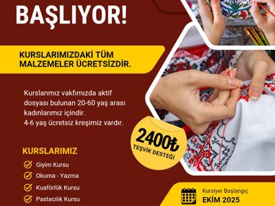 AİLE DESTEK MERKEZİ KURSLARIMIZ BAŞLIYOR