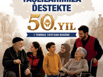 Sosyal yardım programlarımızdan, 2022 sayılı Kanun kapsamında yürütülmekte olan Engelli ve Yaşlı Yardımlarımızın 50.yıl dönümü