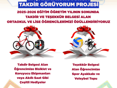 "BAŞARIMI KORUYORUM TAKDİR GÖRÜYORUM PROJESİ"
